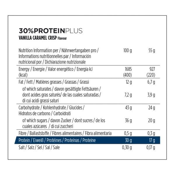x5informacin nutriciona 30proteinplus vanillacaramelcrisp