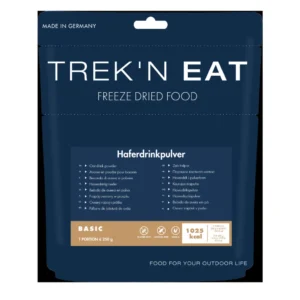 Embalagem da Bebida de Aveia em Pó Trek'n Eat, sem glúten e rica em fibras