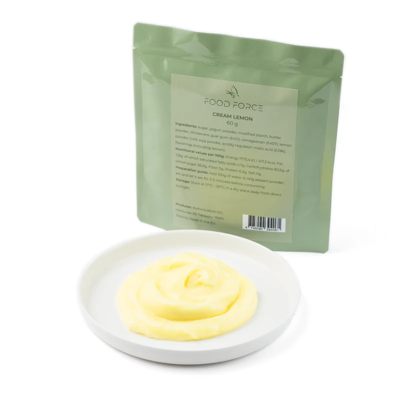 Mousse de limão 60g sobremesa de iogurte com limão para atividades outdoor