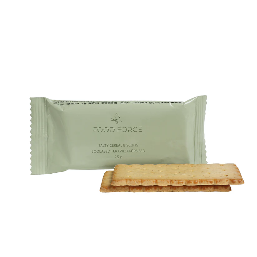 Biscoitos de cereais salgados 25g Biscoitos de cereais com sal